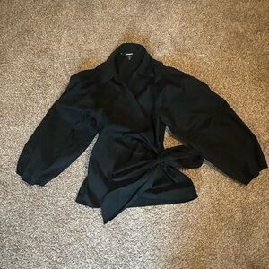 Express black Wrap Top
